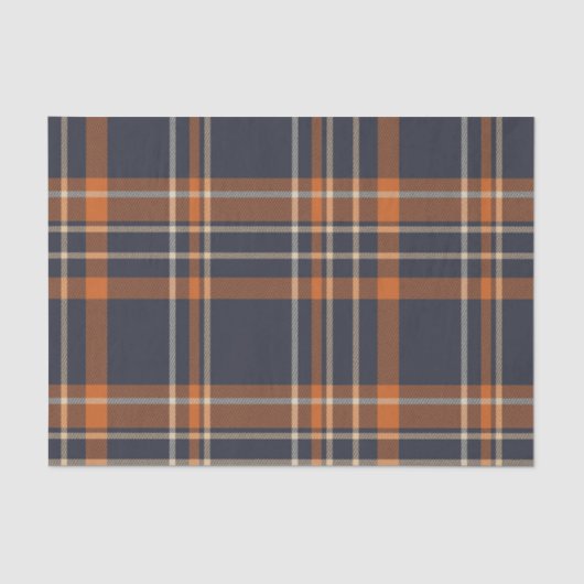 Rustikale Weihnachten/Winter kariert Seidenpapier (Vorderseite)