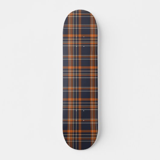 Rustikale Weihnachten/Winter kariert Skateboard (Vorne)