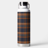 Rustikale Weihnachten/Winter kariert Trinkflasche (Rückseite)