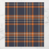 Rustikale Weihnachten/Winter kariert Weinetikett (Einzelnes Label)