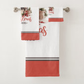 Rustikale Weihnachten wünscht Niedliches Schwein Badhandtuch Set (Insitu)