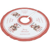 Rustikale Weihnachten wünscht Niedliches Schwein Polyester Weihnachtsbaumdecke (Schrägansicht)