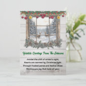 Rustikale Weihnachten Yuletide Gruß (Stehend Vorderseite)