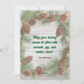 Rustikale Weihnachten Yuletide Gruß (Rückseite)