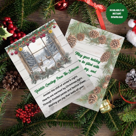 Rustikale Weihnachten Yuletide Gruß