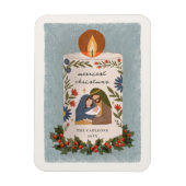 Rustikale Weihnachts-Christgeburt Magnet (Vertikal)