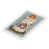 Rustikale Weihnachts-Christgeburt Magnet (Linke Seite)