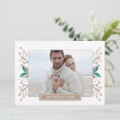 Rustikale Weihnachts-Foto-Grußkarte - Drucken Feiertagskarte (Stehend Vorderseite)