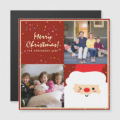 Rustikale Weihnachts-Foto-Weihnachtskarte Magnetkarte (Vorne/Hinten)