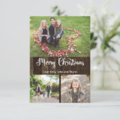 Rustikale Weihnachts-Fotokarte (Stehend Vorderseite)