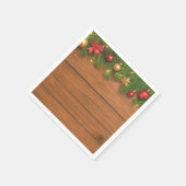 Rustikale Weihnachts-Papier-Servietten – Festliche Serviette (Ecke)