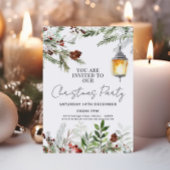 Rustikale Weihnachts-Party Einladung Wasserfarbe G