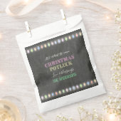 Rustikale Weihnachts Potluck Chalkboard String Lig Geschenktütchen (Ausgeschnitten)