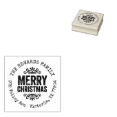 Rustikale Weihnachts-Rücksendeadresse Gummistempel (Stempel)