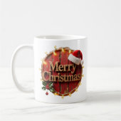 Rustikale Weihnachts-String-Lichter aus Holz Kaffeetasse (Links)