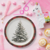 Rustikale Weihnachts-Tannenpapierplatten Pappteller (Party)