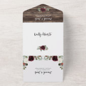 Rustikale Weihnachts-Winter-Waldsaitenlichter Hoch All In One Einladung (Außenbereich)