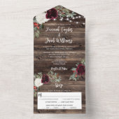 Rustikale Weihnachts-Winter-Waldsaitenlichter Hoch All In One Einladung (Innen Boden)