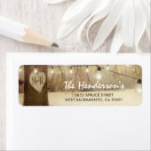 Rustikale Weihnachts-Winterbaum-Rücksendeadresse (Insitu)