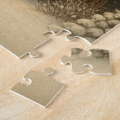Rustikale Weihnachts-/Winterhütte Puzzle (Seite)
