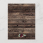 Rustikale Weihnachts-Winterwaldhochzeit Begleitkarte (Rückseite)