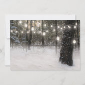 Rustikale Weihnachts-Winterwoodland-Hochzeit Einladung (Rückseite)