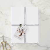 Rustikale Weihnachtsanhänger-Geschenkkarte Geschenkanhänger (Mit Garn)