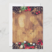 Rustikale Weihnachtsatmosphäre Lights Feier Einladung (Rückseite)