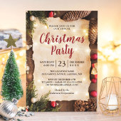 Rustikale Weihnachtsatmosphäre Lights Feier Einladung