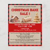 Rustikale Weihnachtsbake Sale Fundraiser Flyer (Vorne)