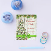 Rustikale Weihnachtsbaum Einladung Programm Menü G (Einzeln)