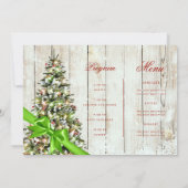 Rustikale Weihnachtsbaum Einladung Programm Menü G (Rückseite)