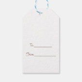 Rustikale Weihnachtsbaum-Geschenktasten Geschenkanhänger (Rückseite)