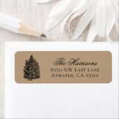 Rustikale Weihnachtsbaum-Imitate Kraft Urlaubsadre (Insitu)