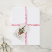 Rustikale Weihnachtsbaum-Ornamente Creme Urlaub Geschenkanhänger (Mit Garn)
