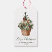 Rustikale Weihnachtsbaum-Ornamente Feiertage Geschenkanhänger (Vorderseite)