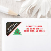 Rustikale Weihnachtsbaum Roter Feiertag Rücksendea (Insitu)