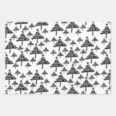 Rustikale Weihnachtsbaum Snowflake Weihnachtsfeier Geschenkpapier Set (Vorderseite 3)