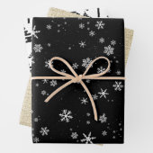 Rustikale Weihnachtsbaum Snowflake Weihnachtsfeier Geschenkpapier Set (Beispiel)