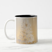 Rustikale Weihnachtsbaum-Tasse Zweifarbige Tasse (Links)