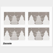 Rustikale Weihnachtsbaumaufkleber Rechteckiger Aufkleber (Blatt)