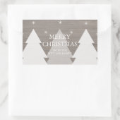 Rustikale Weihnachtsbaumaufkleber Rechteckiger Aufkleber (Tasche)