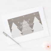 Rustikale Weihnachtsbaumaufkleber Rechteckiger Aufkleber (Umschlag)