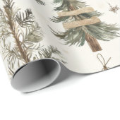 Rustikale Weihnachtsbäume Geschenkpapier (Rolleneckpunkt)