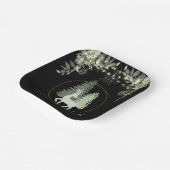 Rustikale Weihnachtsbäume im Hirschen Pappteller (Gewinkelt)