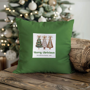 Rustikale Weihnachtsbäume Minimalistischer Name Be Kissen