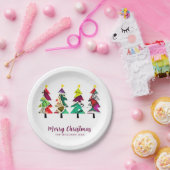 Rustikale Weihnachtsbäume Pappteller (Party)