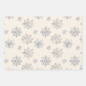 Rustikale Weihnachtsbäume Schneeflocken Geschenkpapier Set (Vorderseite)