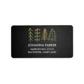 Rustikale Weihnachtsbaumen aus Chalkboard Adressaufkleber (Vorne)