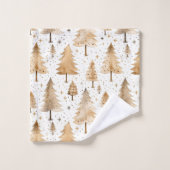 Rustikale Weihnachtsbaumen Badhandtuch Set (Waschlappen)
